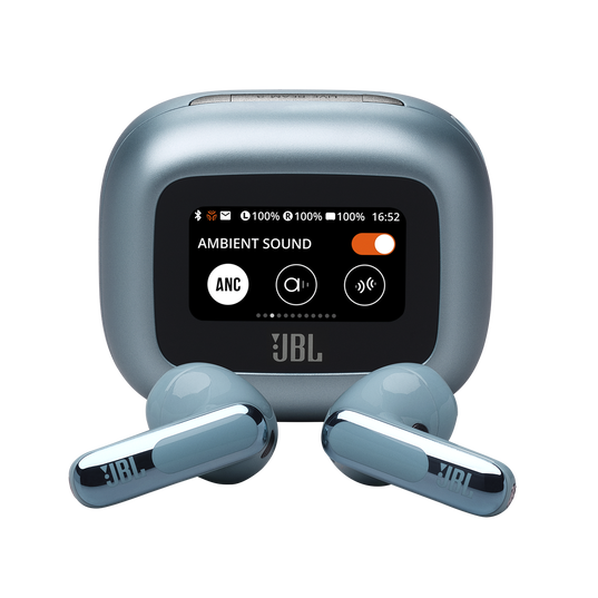 JBL Live Flex 3 - Blue - True wireless noise-cancelling open-stick earbuds - Hero